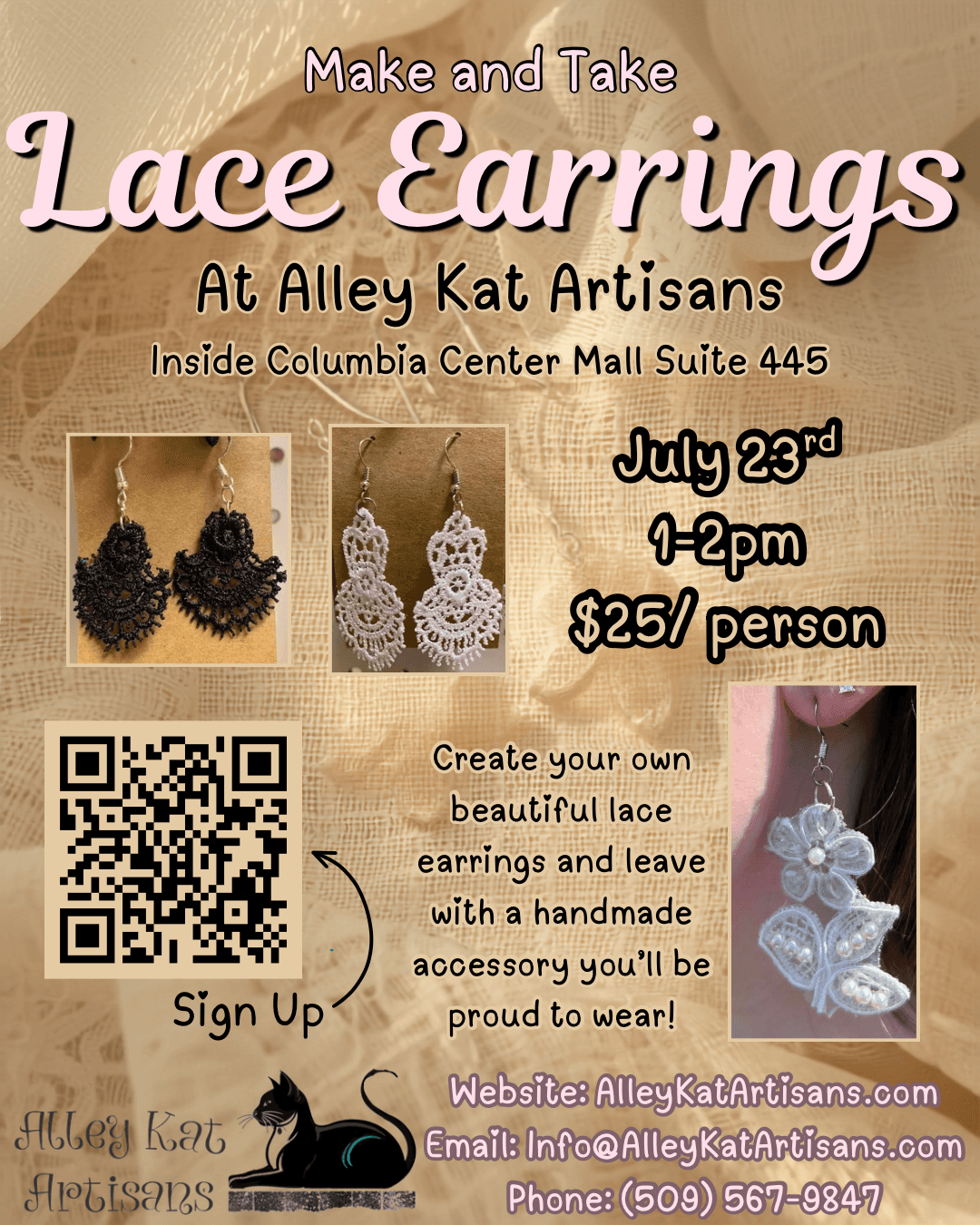 Make and Take Lace Earrings